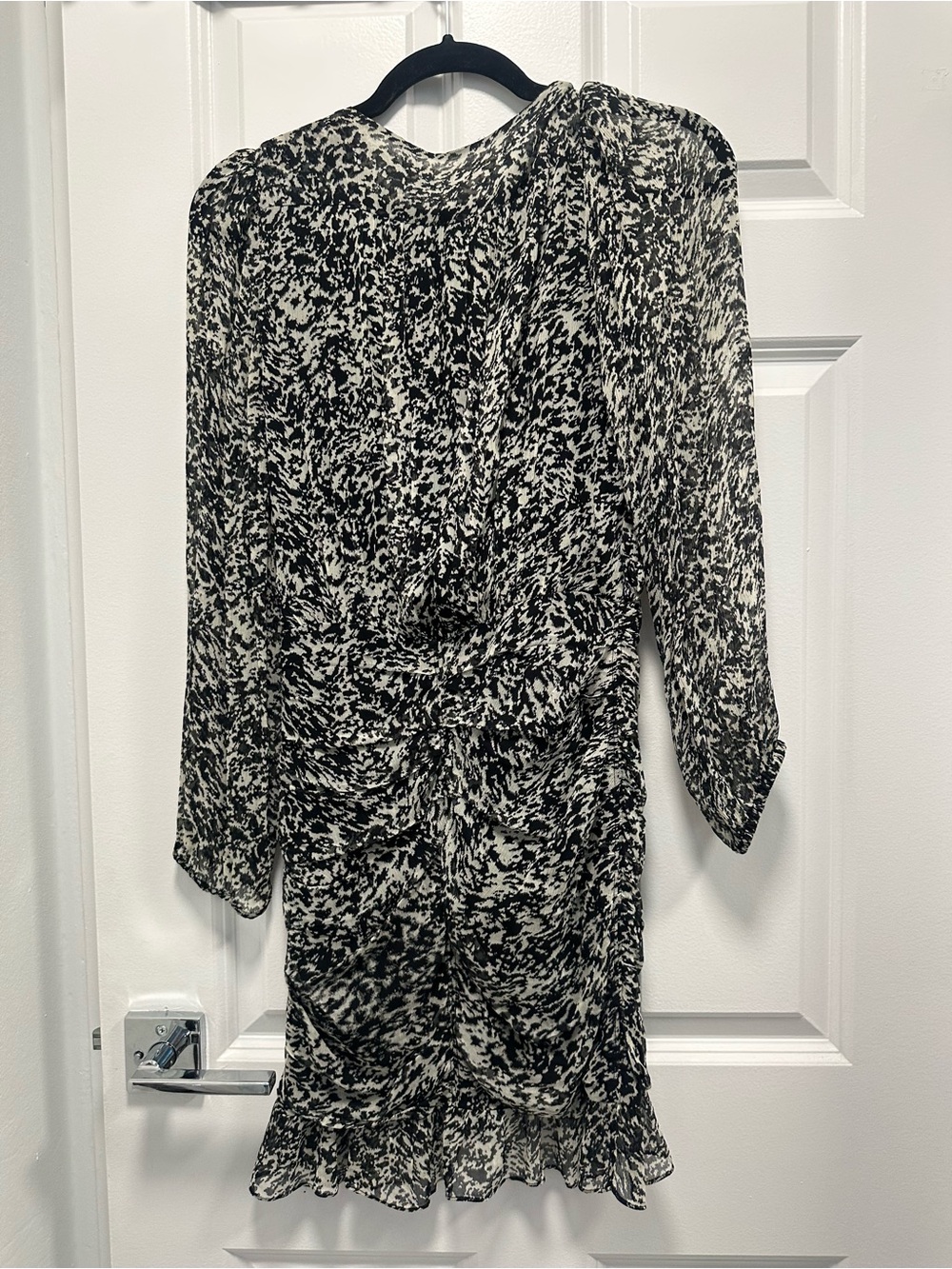 ba&sh Gize Ruched Long-Sleeve Mini Dress - Picture 3 of 4